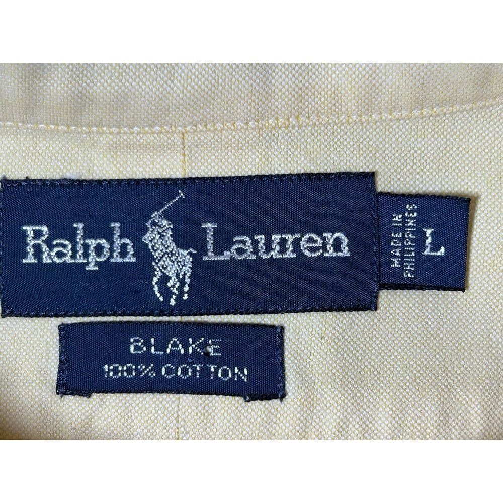Ralph Lauren  Yellow Blake Long Sleeve Shirt With Logo‎ Size Large - Picture 5 of 6